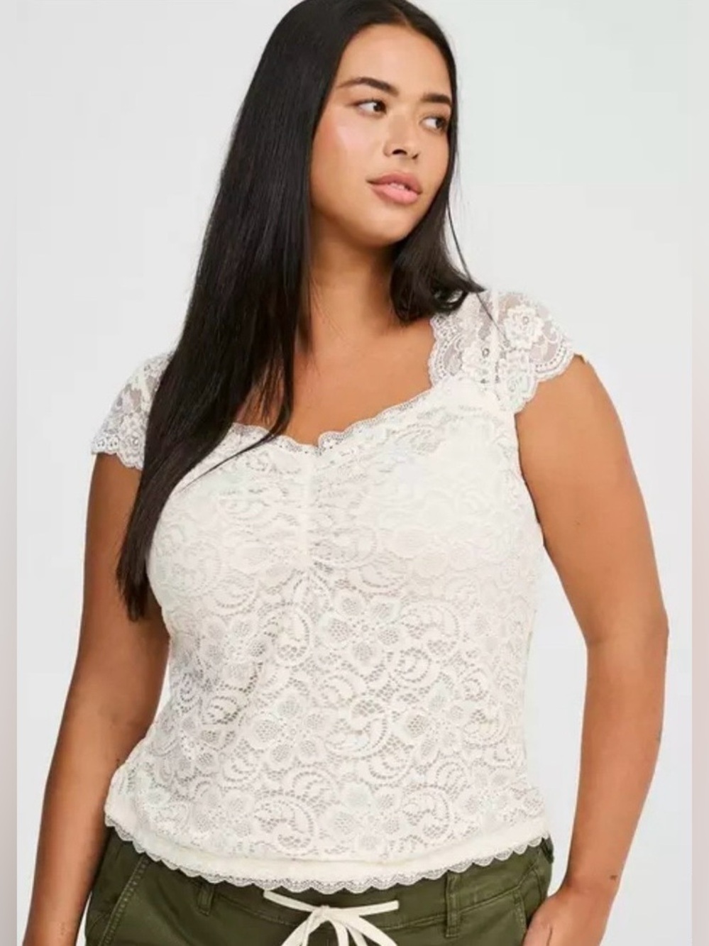 Torrid Lace Sweetheart Top
